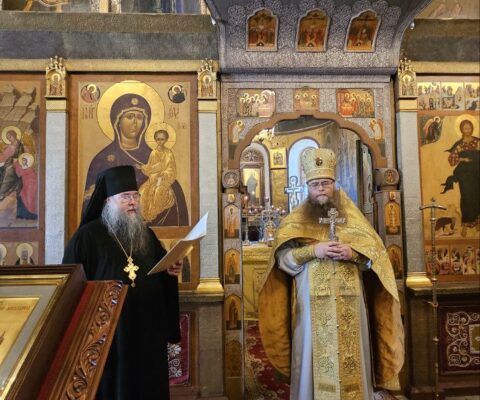 Наместник Саввино-Сторожевской обители в день своих именин совершил Литургию в Рождественском соборе монастыря